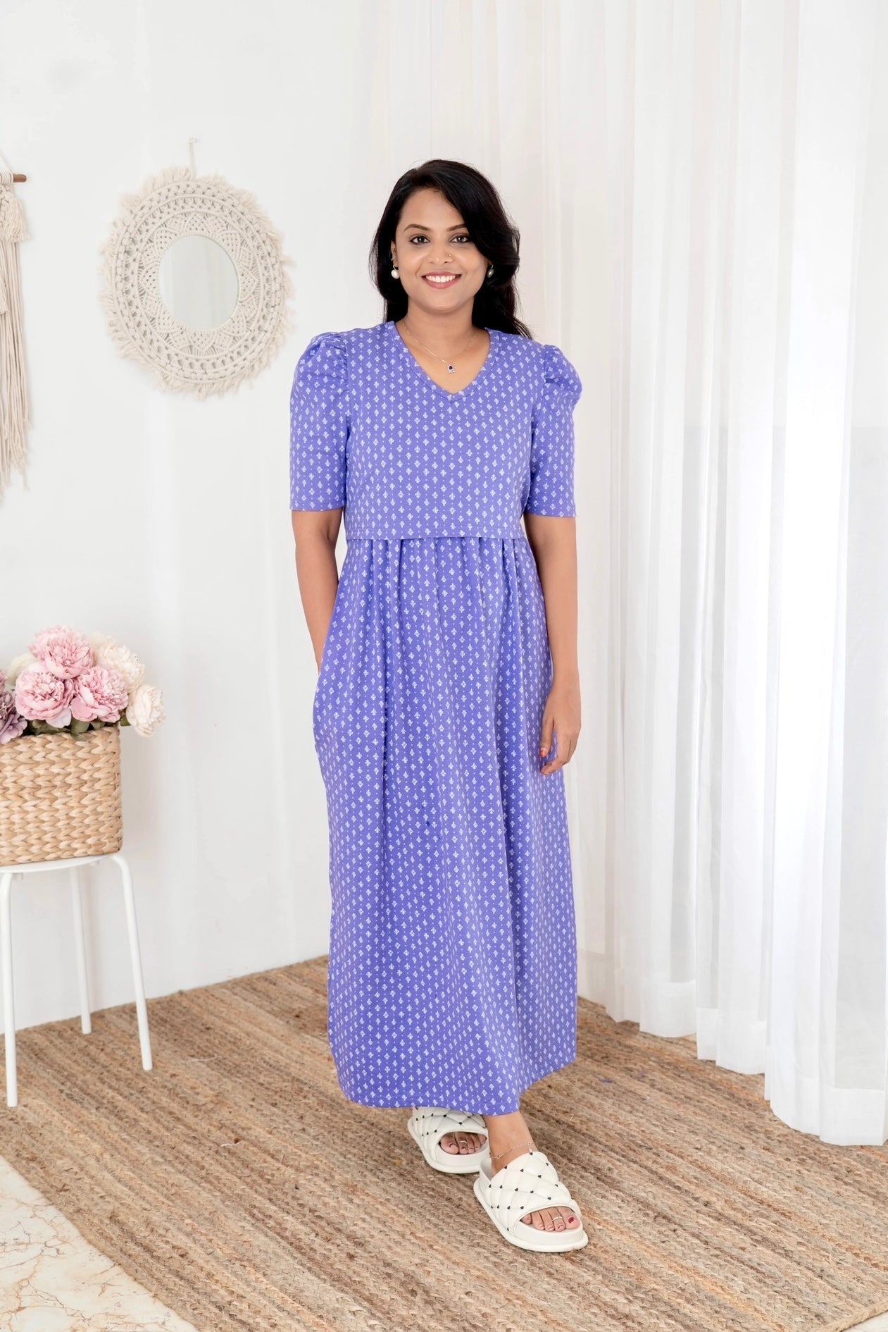 Maxi lavender Thick Weight Dress