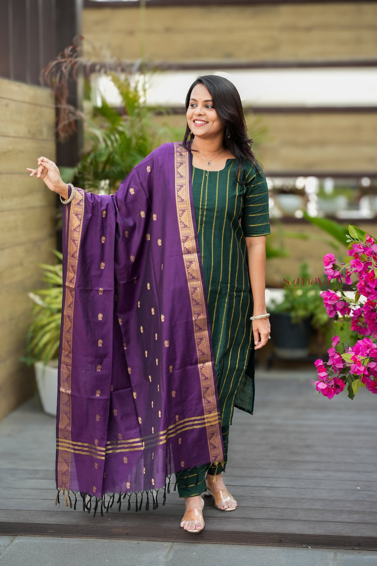 Meenakshi raw silk suit set with dupptta( set of 3) ready to dispatch