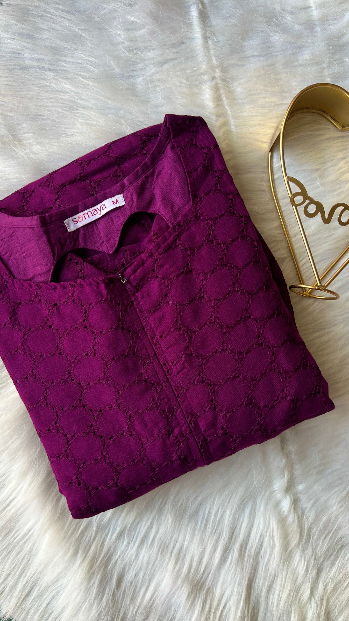Grape  hakoba Dress With Lining