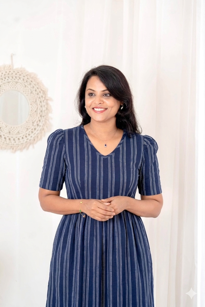 Midi Stripes  light weight Dress
