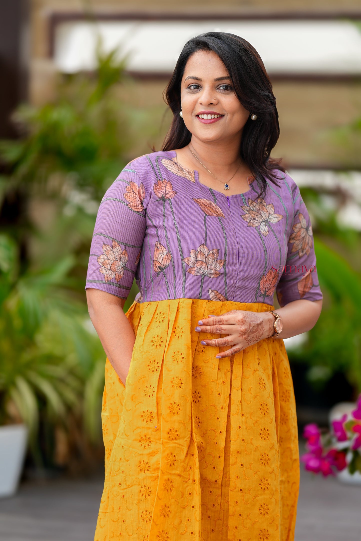 Lilly cotton Hakoba Dress With Lining