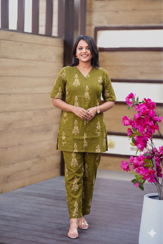 Boomi - green doll Night Co-ord Set