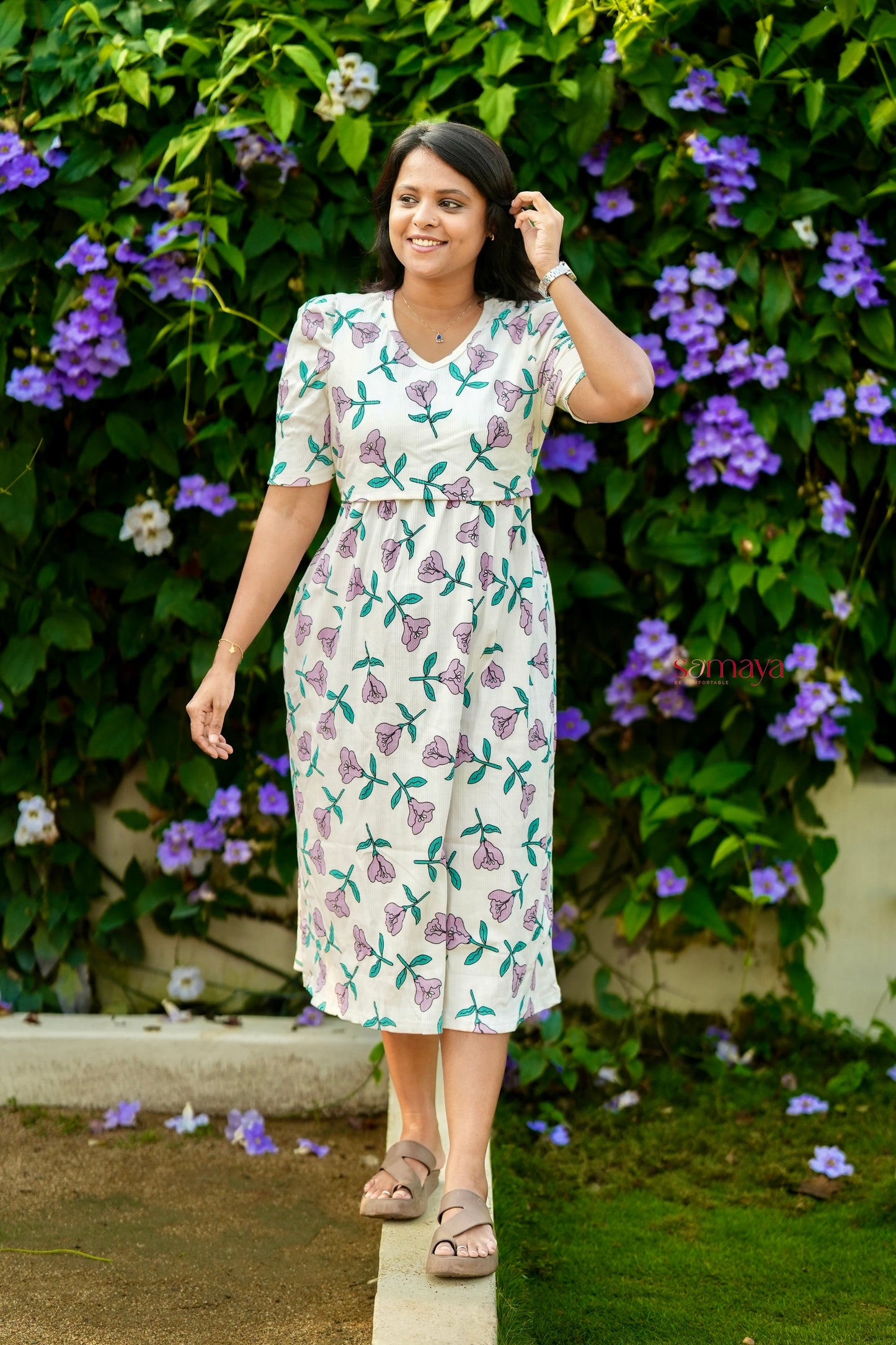 Calf Length   Ira ribbed Dress( premium quality )