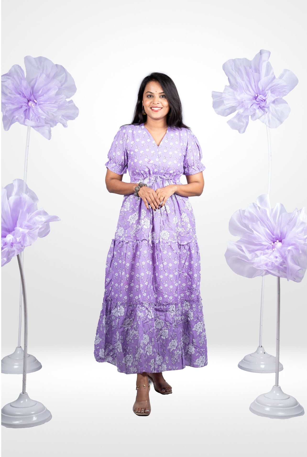 Thangam  casual Maxi Dress With Lining