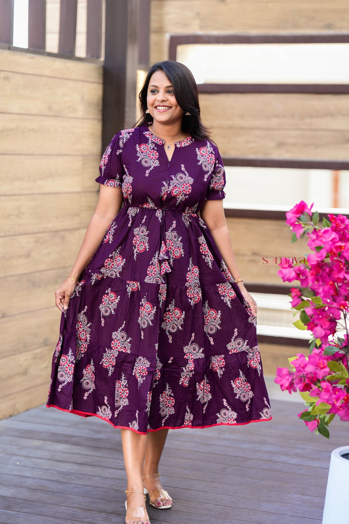 Ammu cotton  casual Dress With Lining