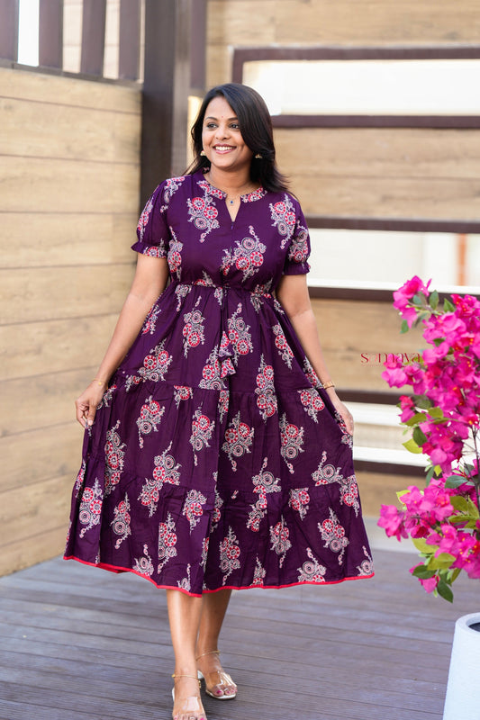 Ammu cotton  casual Dress With Lining