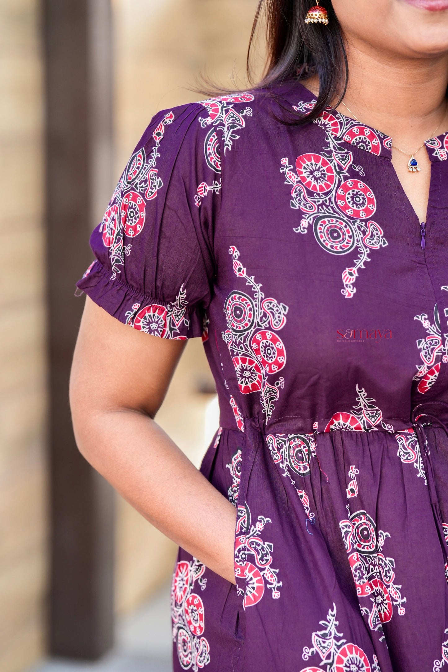 Ammu cotton  casual Dress With Lining