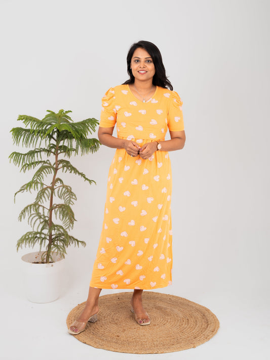 Maxi Light Weight orange Dress