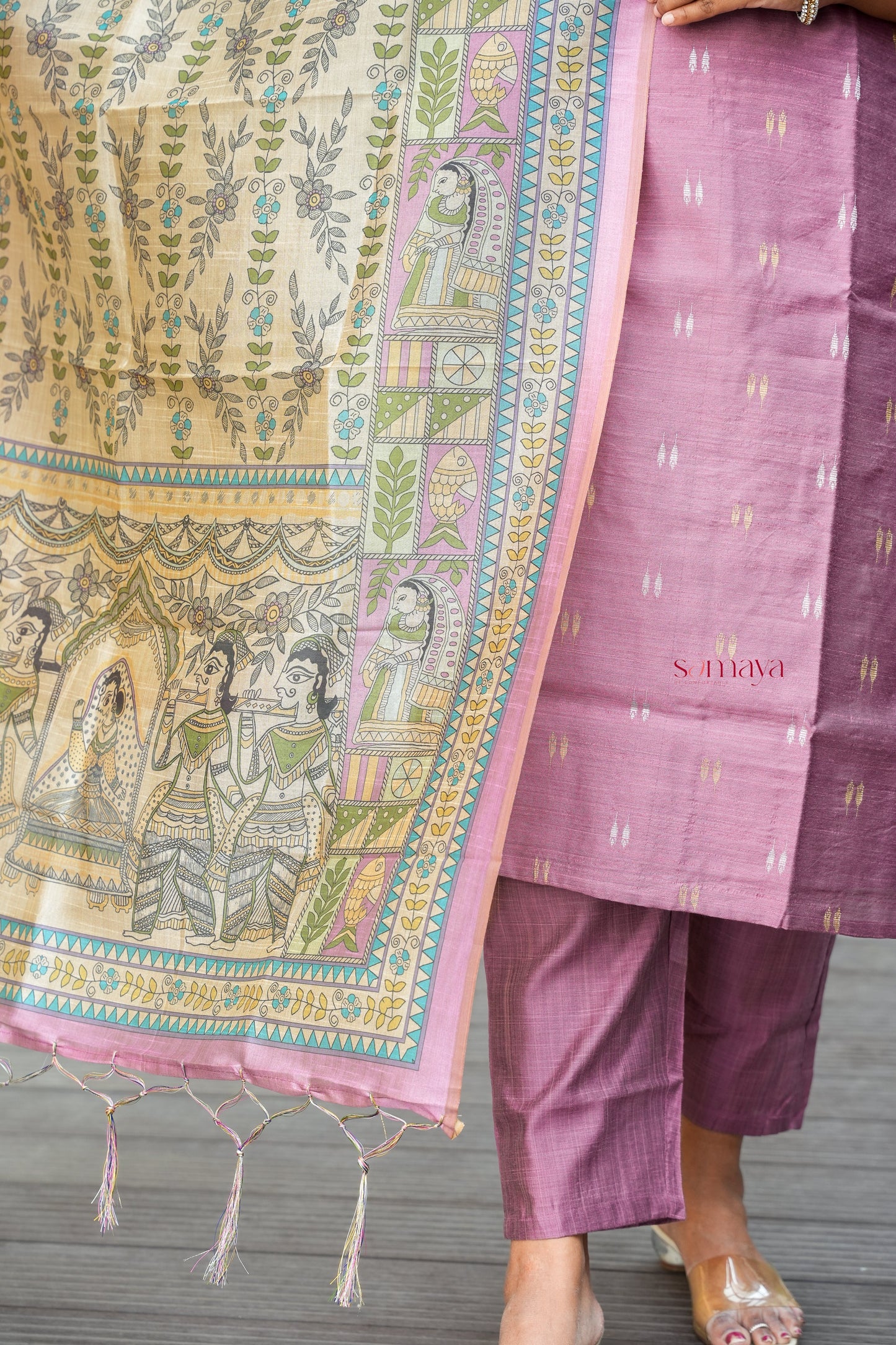 Swathi 3 piece raw silk suit set with Dupatta( pre order )