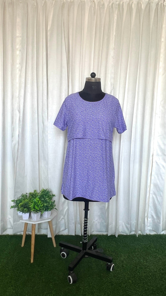 Lilac Heart Maternity T-shirt