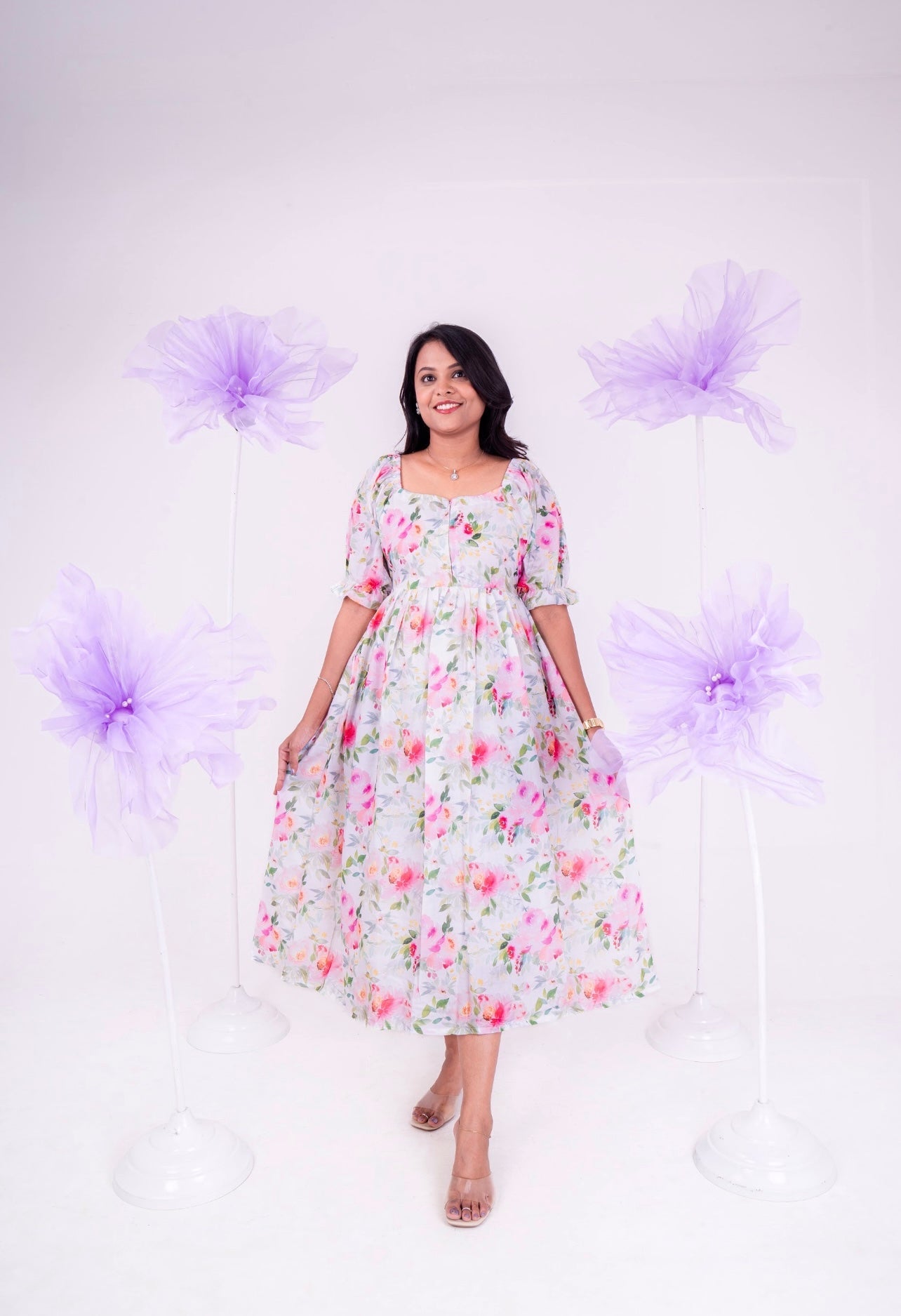 Aradhya  casual  Dress With Lining "Non-Maternity & maternity Feeding-Friendly Dress"