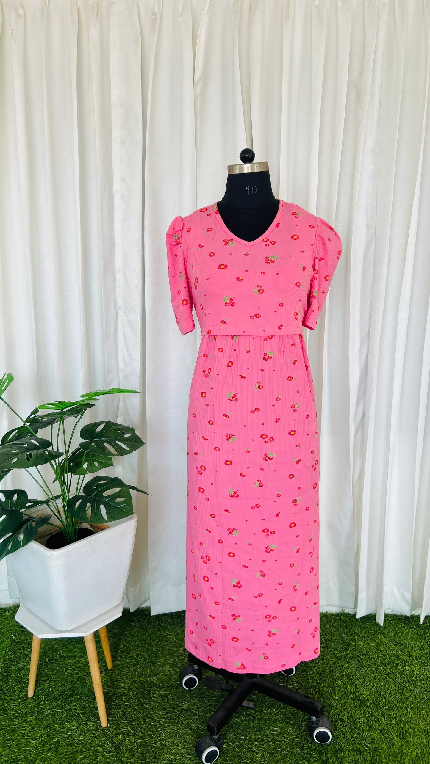 Maxi Candy  Ribbed Dress( Samaya exclusive premium fabric )