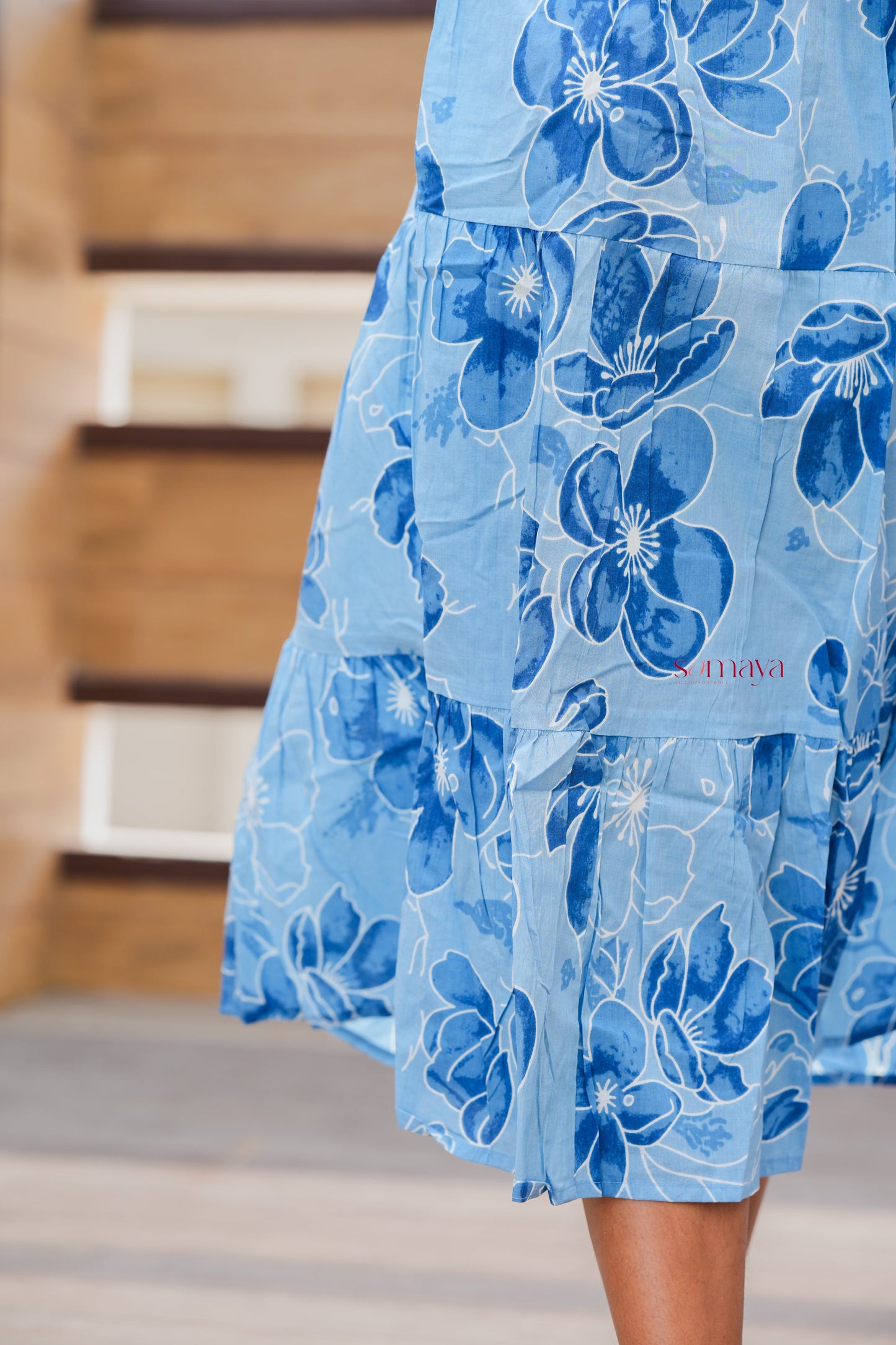 Blue day to night dress without lining
