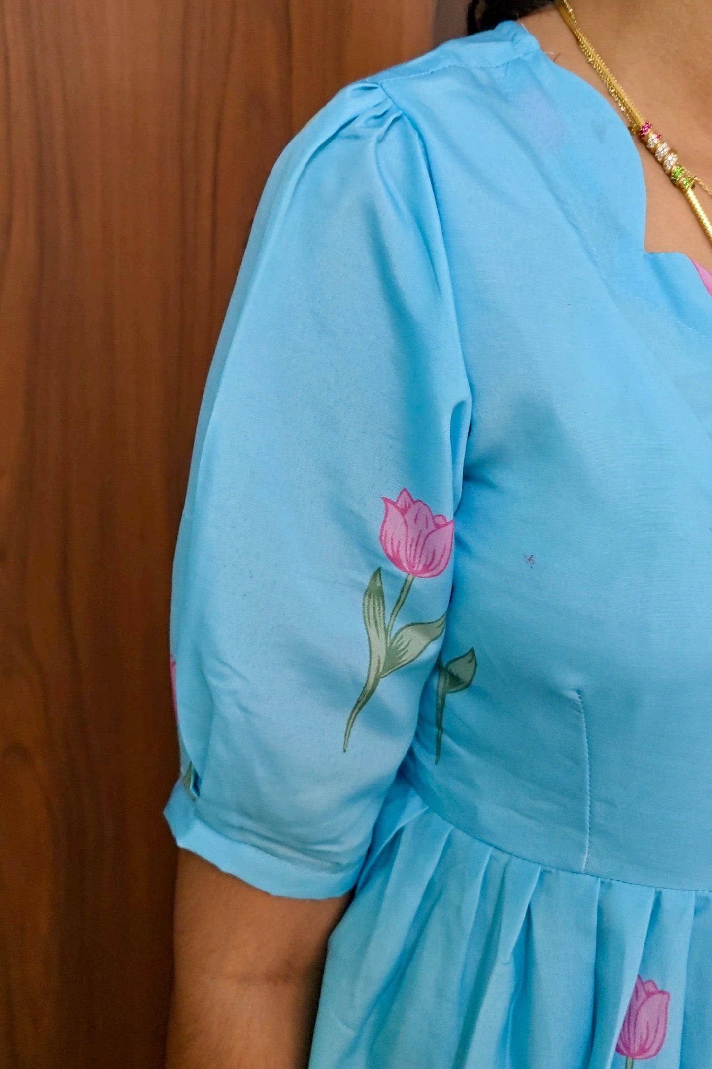 Sky rose  Day to Night Dress Without Lining( No-Iron Everyday Dress)