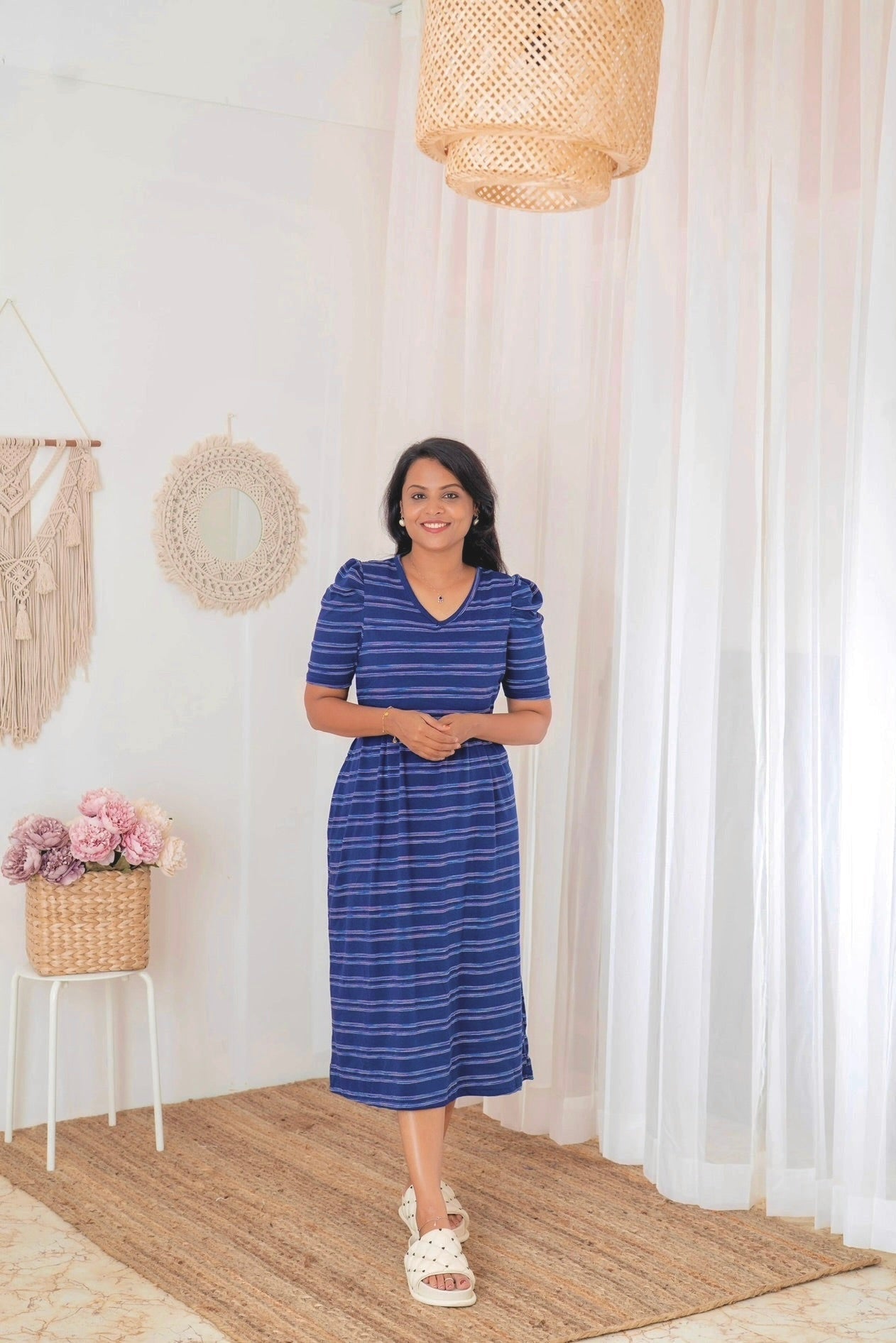 Midi Stripes  light weight Dress