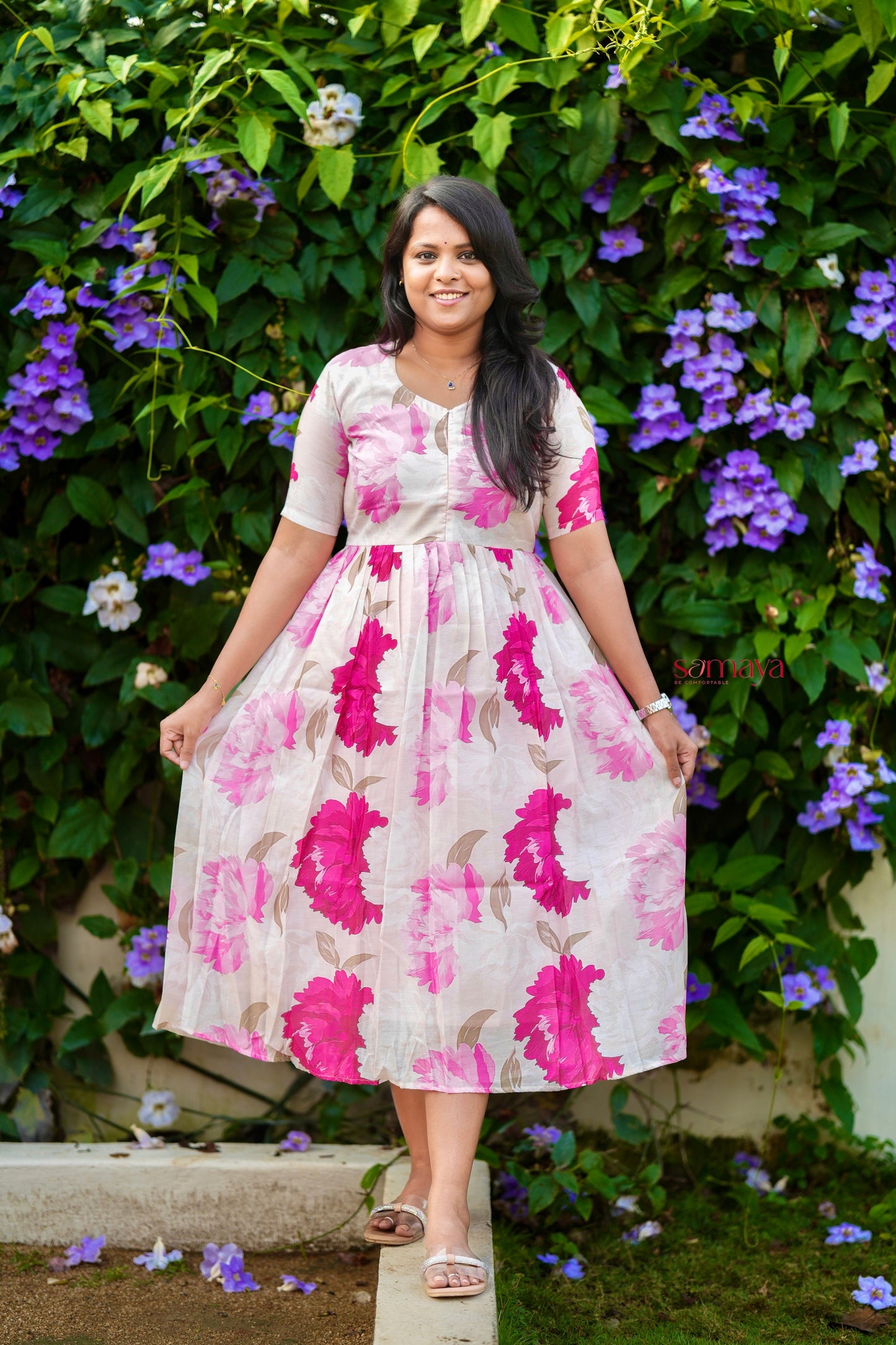 Chandra pure  Chanderi Dress With Lining ( ready to dispatch)
