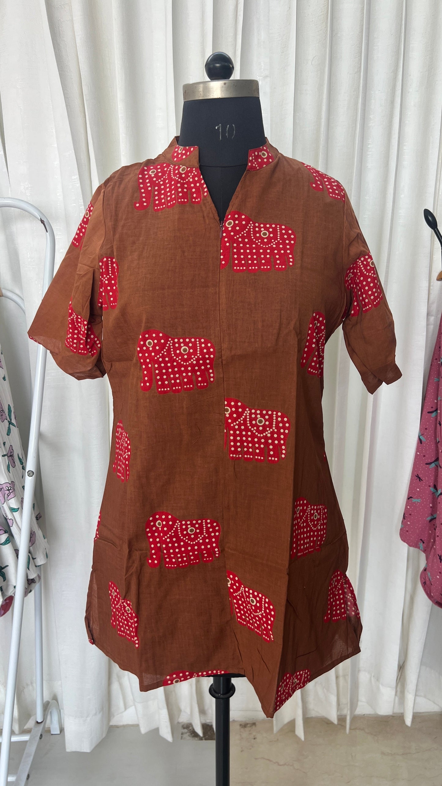Theera-Rust elephant day to night  Co-ord Set