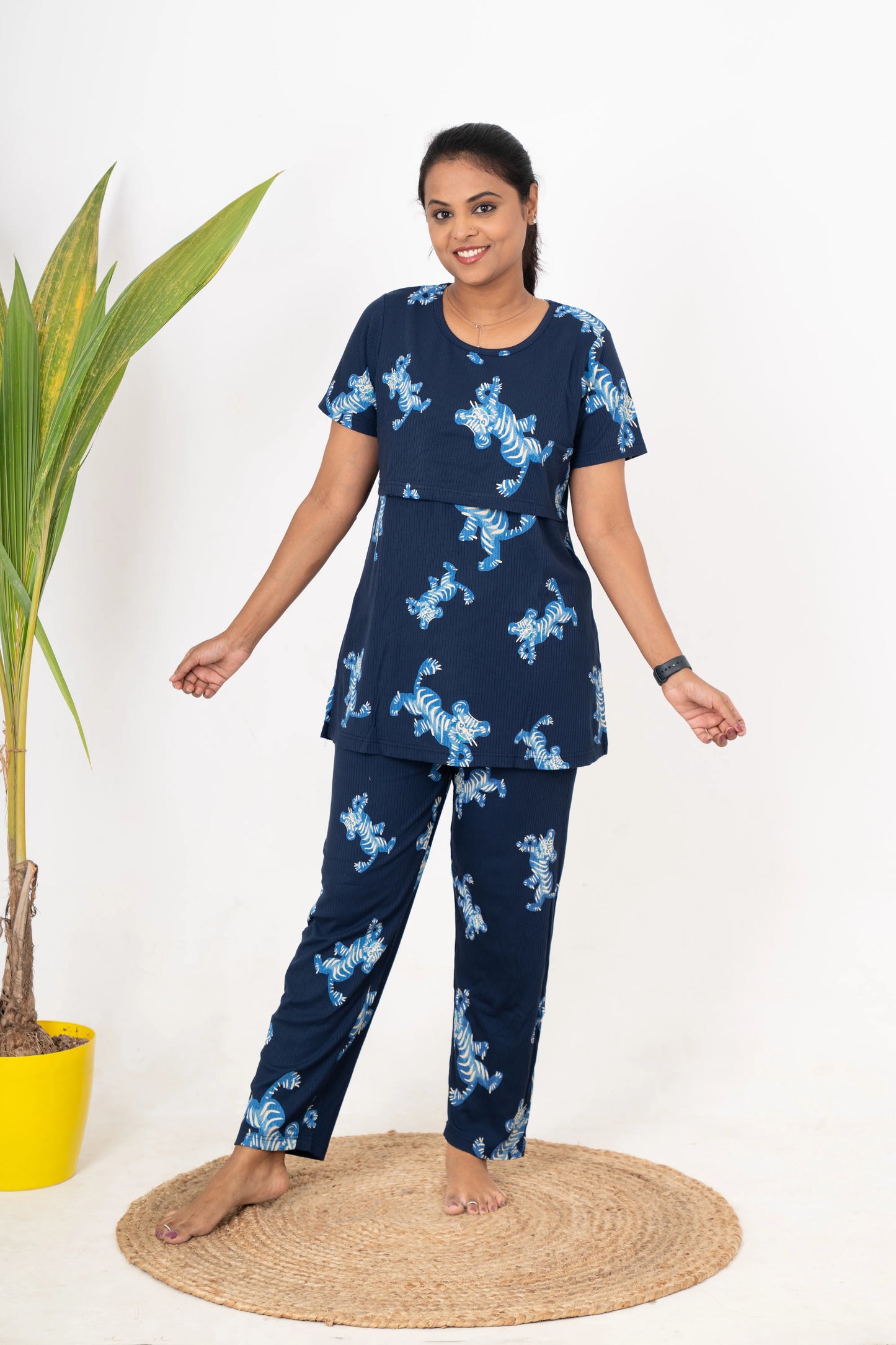 Tiger Feeding Pant Set Ribbed( thick weight )