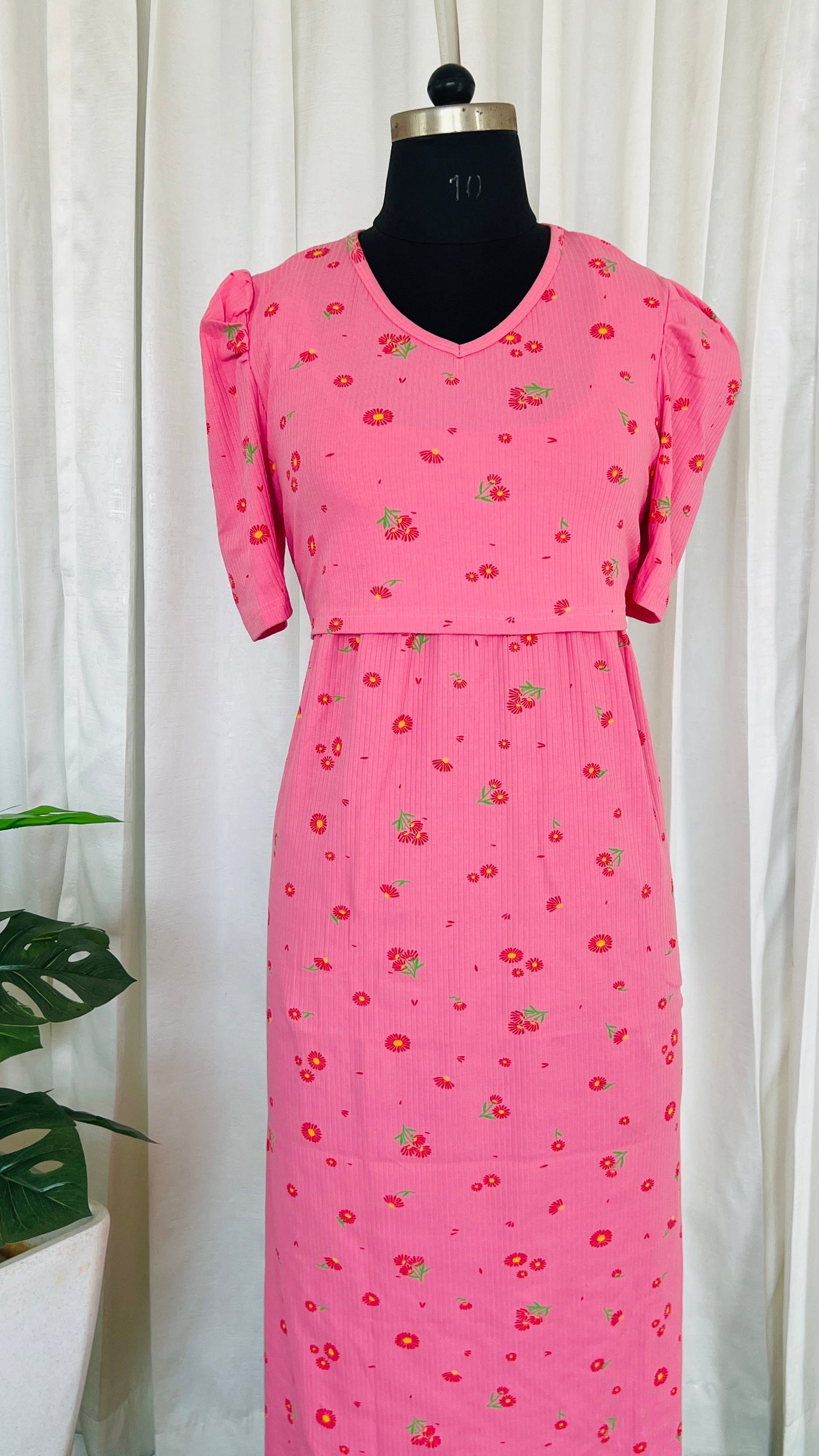 Maxi Candy  Ribbed Dress( Samaya exclusive premium fabric )