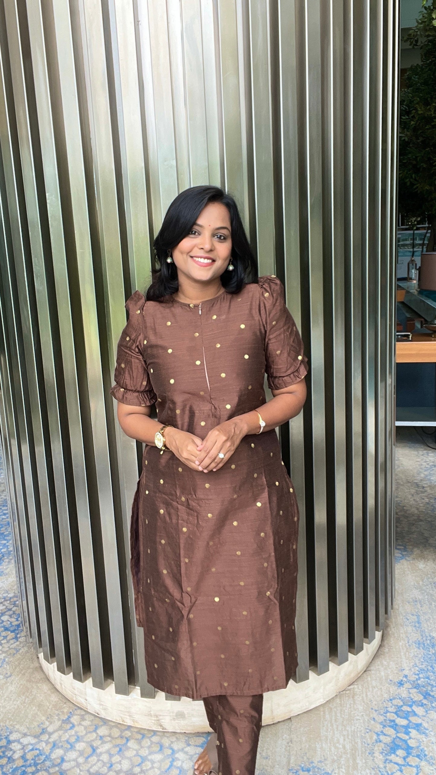 Samantha  inspired 3 piece raw silk suit set with dupptta