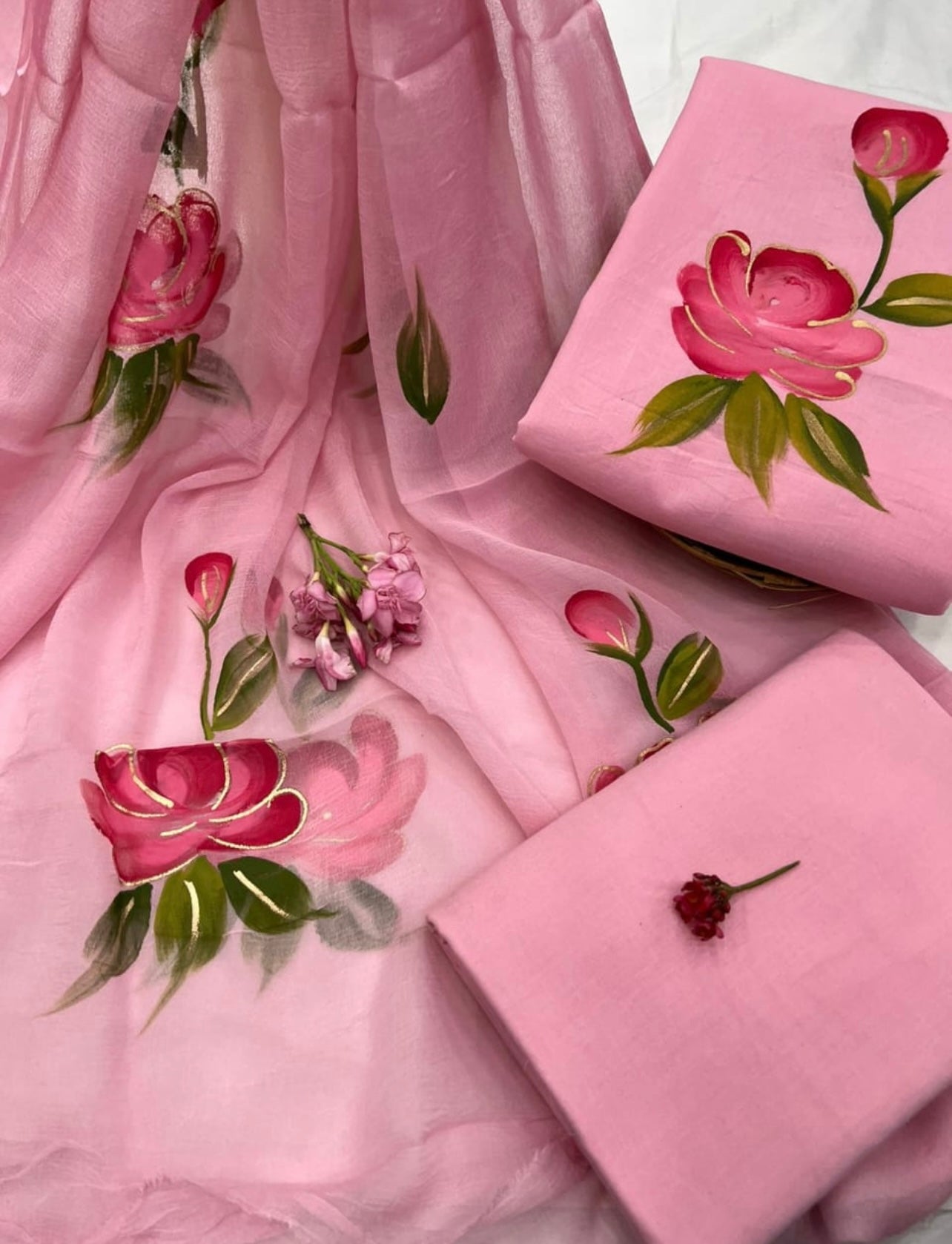 Rose 3 piece hand painted set