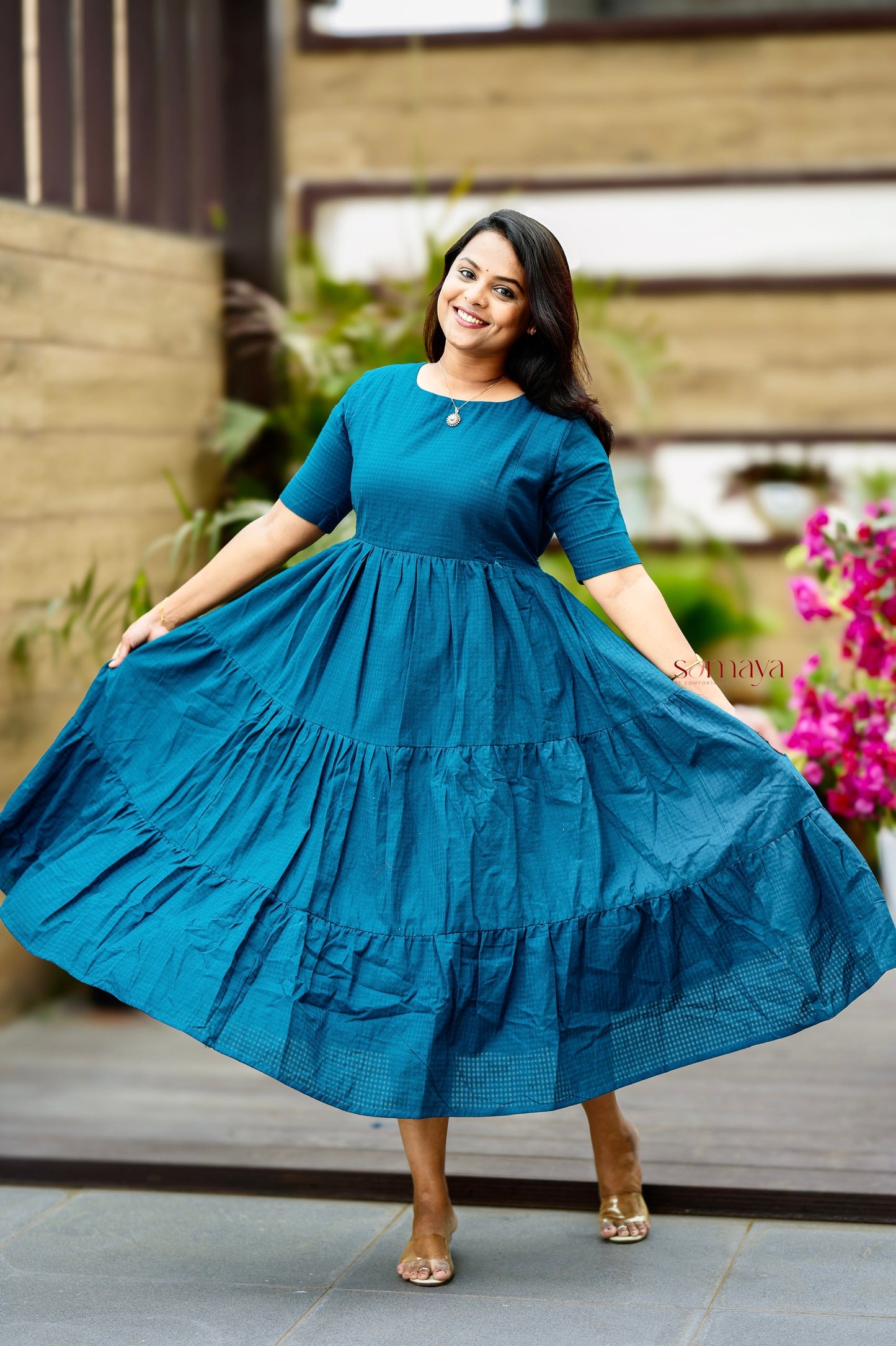 Rithu  casual Dress With Lining
