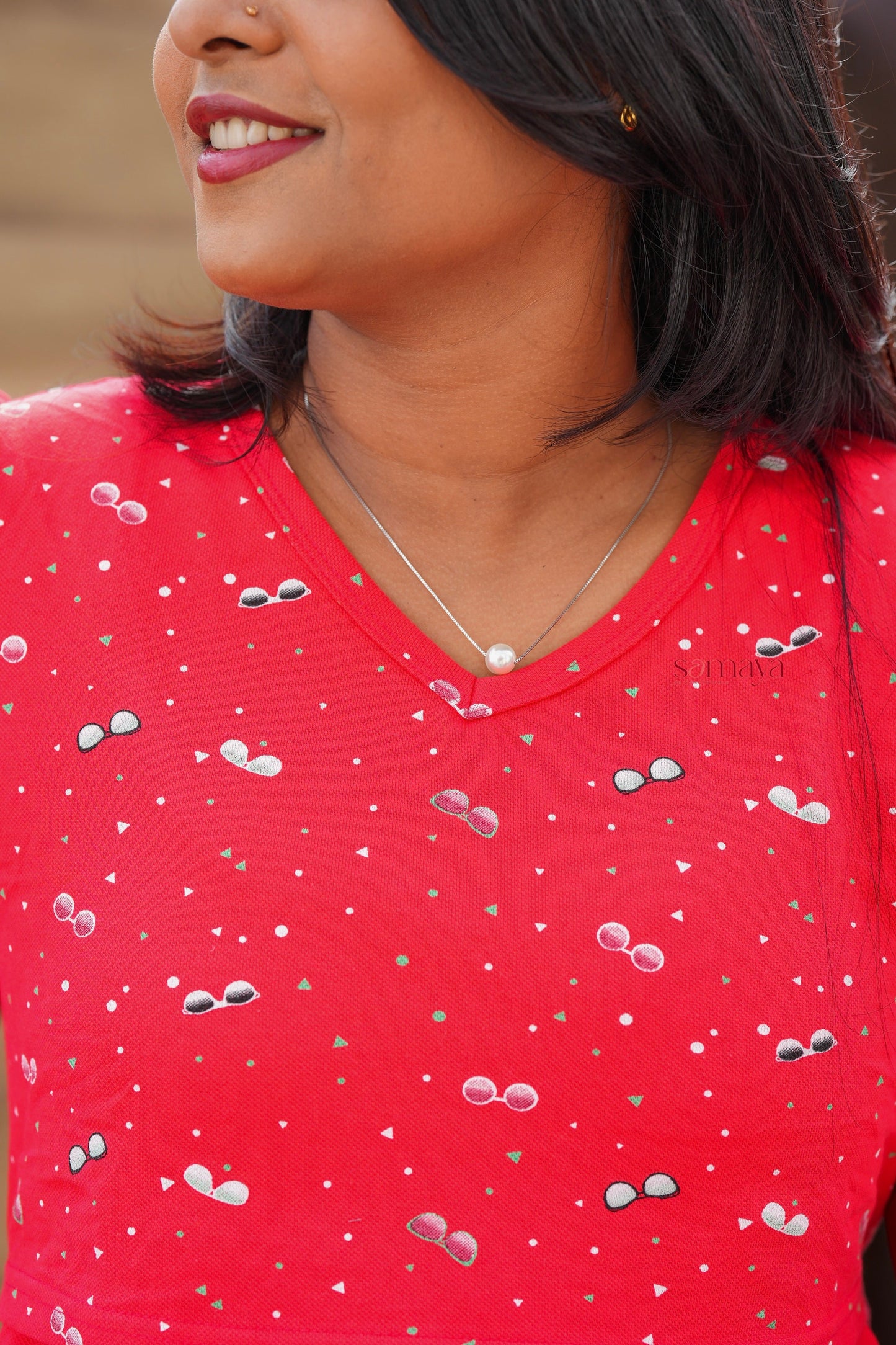 Midi Red Thick Dress