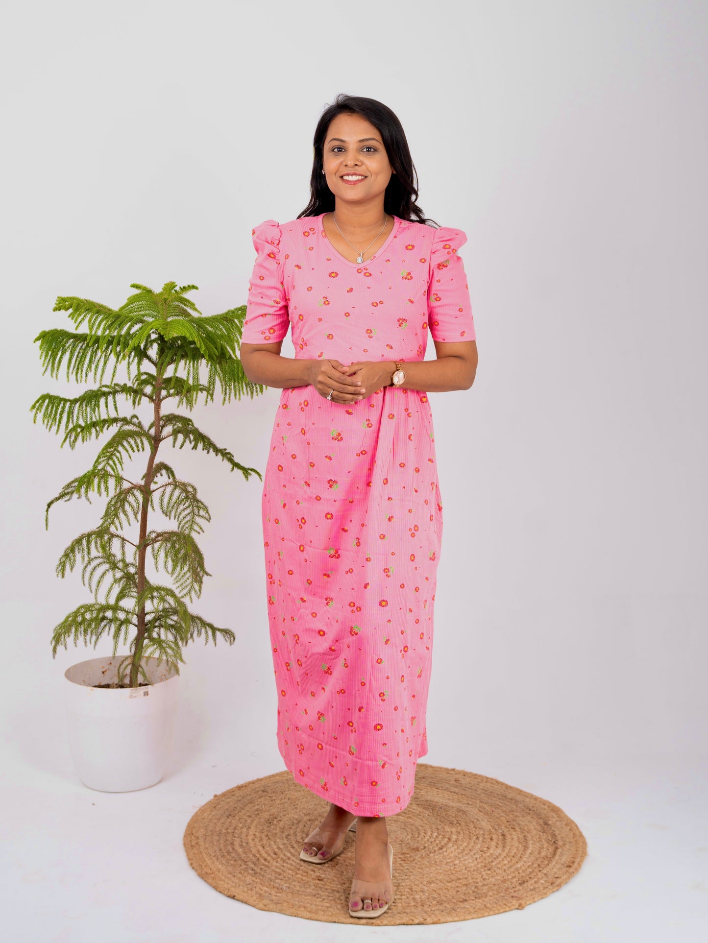 Maxi Candy  Ribbed Dress( Samaya exclusive premium fabric )