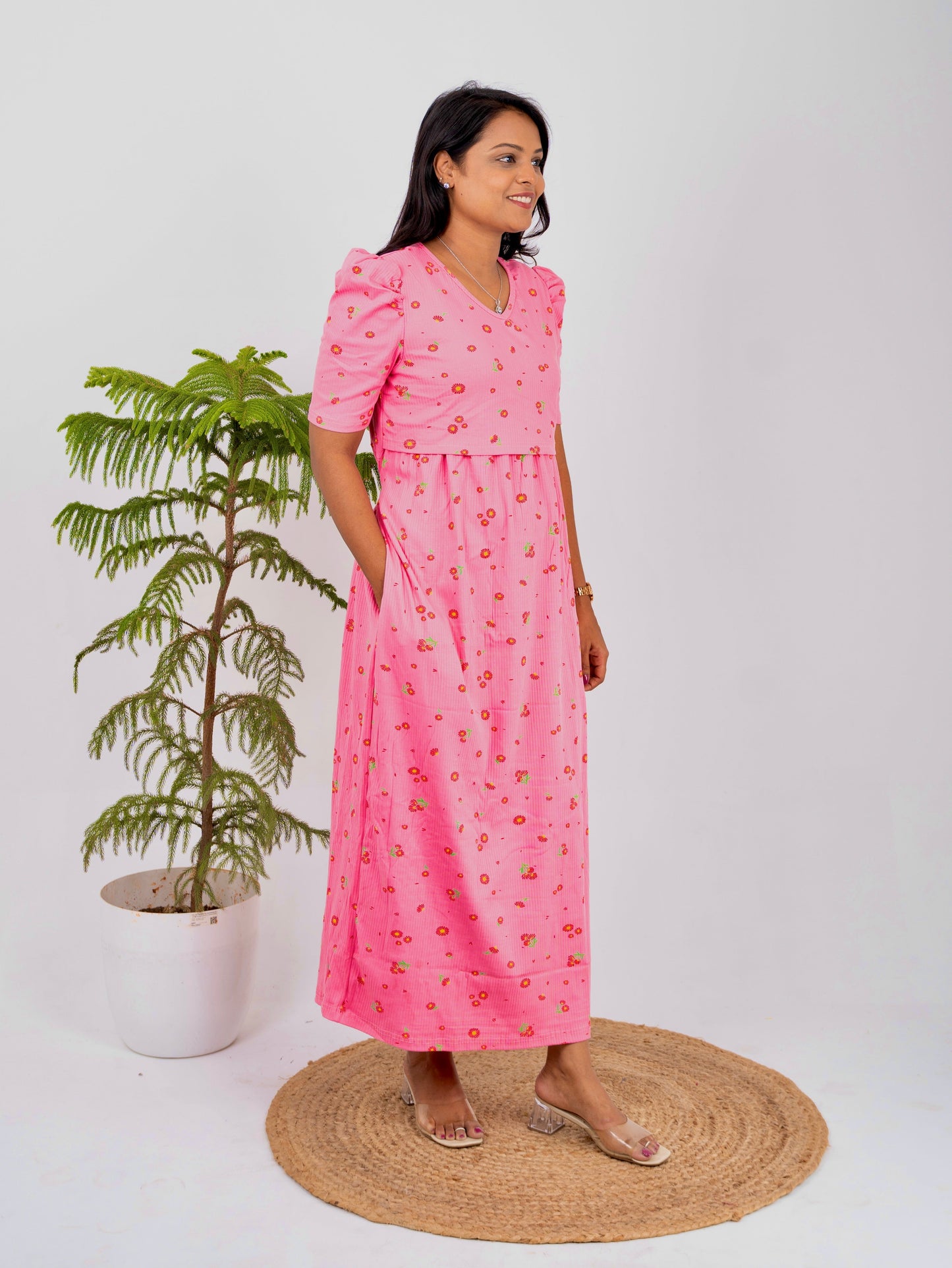 Maxi Candy  Ribbed Dress( Samaya exclusive premium fabric )
