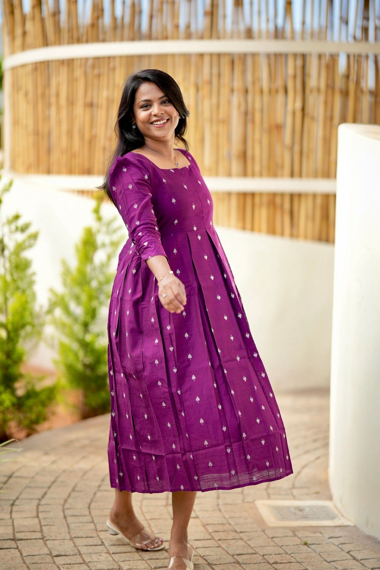 Heartly Raw silk  Dress With Lining( ready to dispatch)