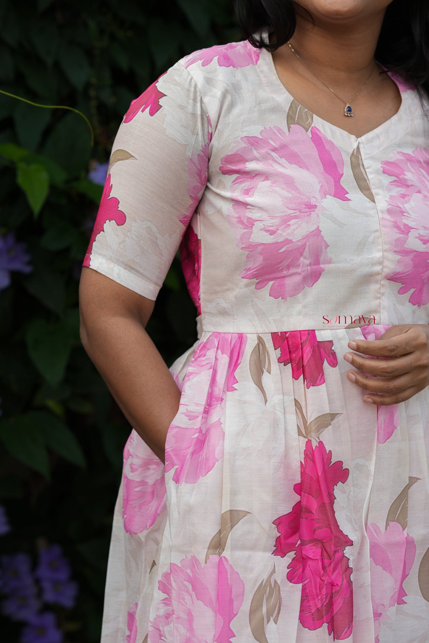 Chandra pure  Chanderi Dress With Lining ( ready to dispatch)