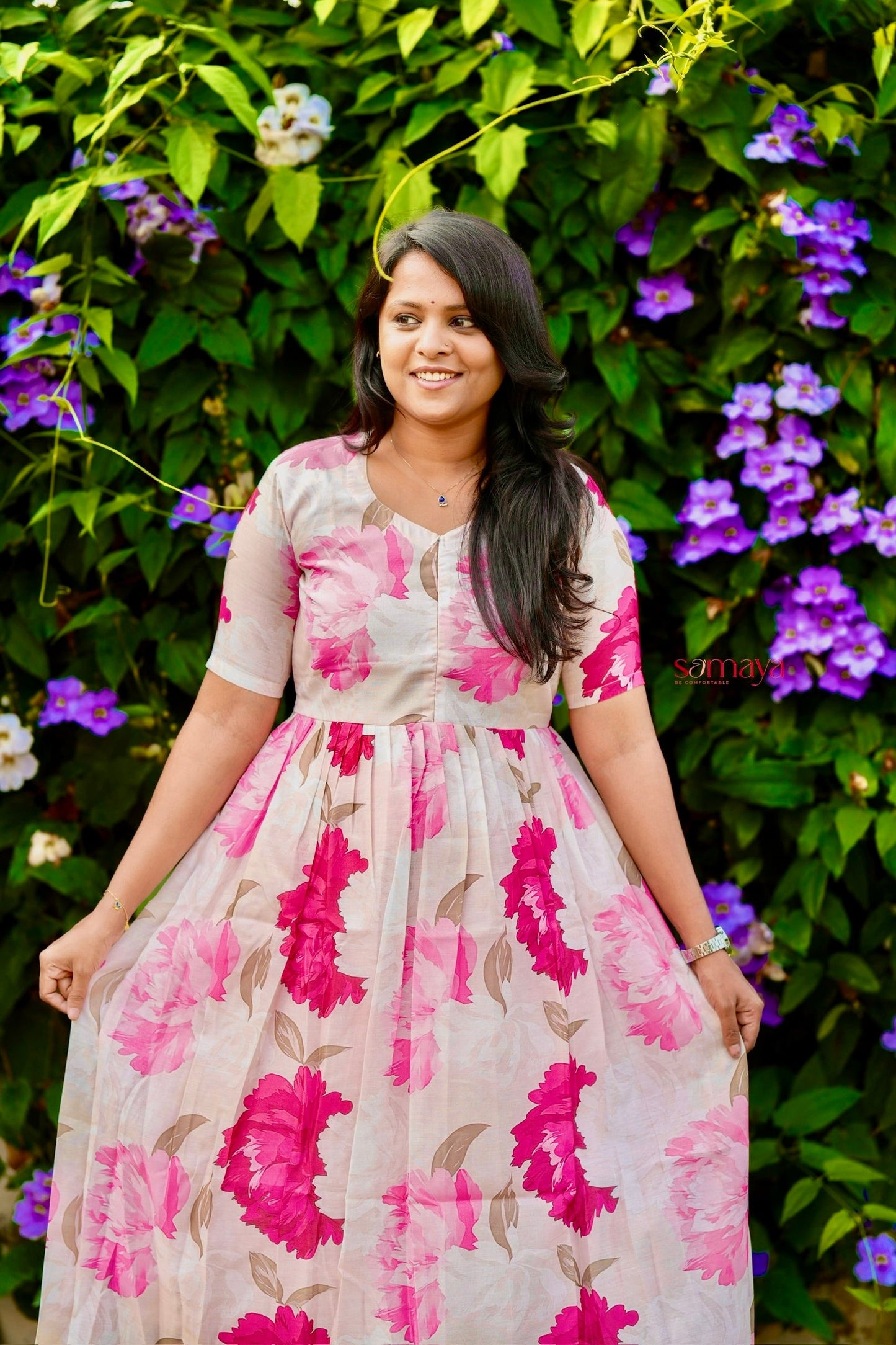 Chandra pure  Chanderi Dress With Lining ( ready to dispatch)