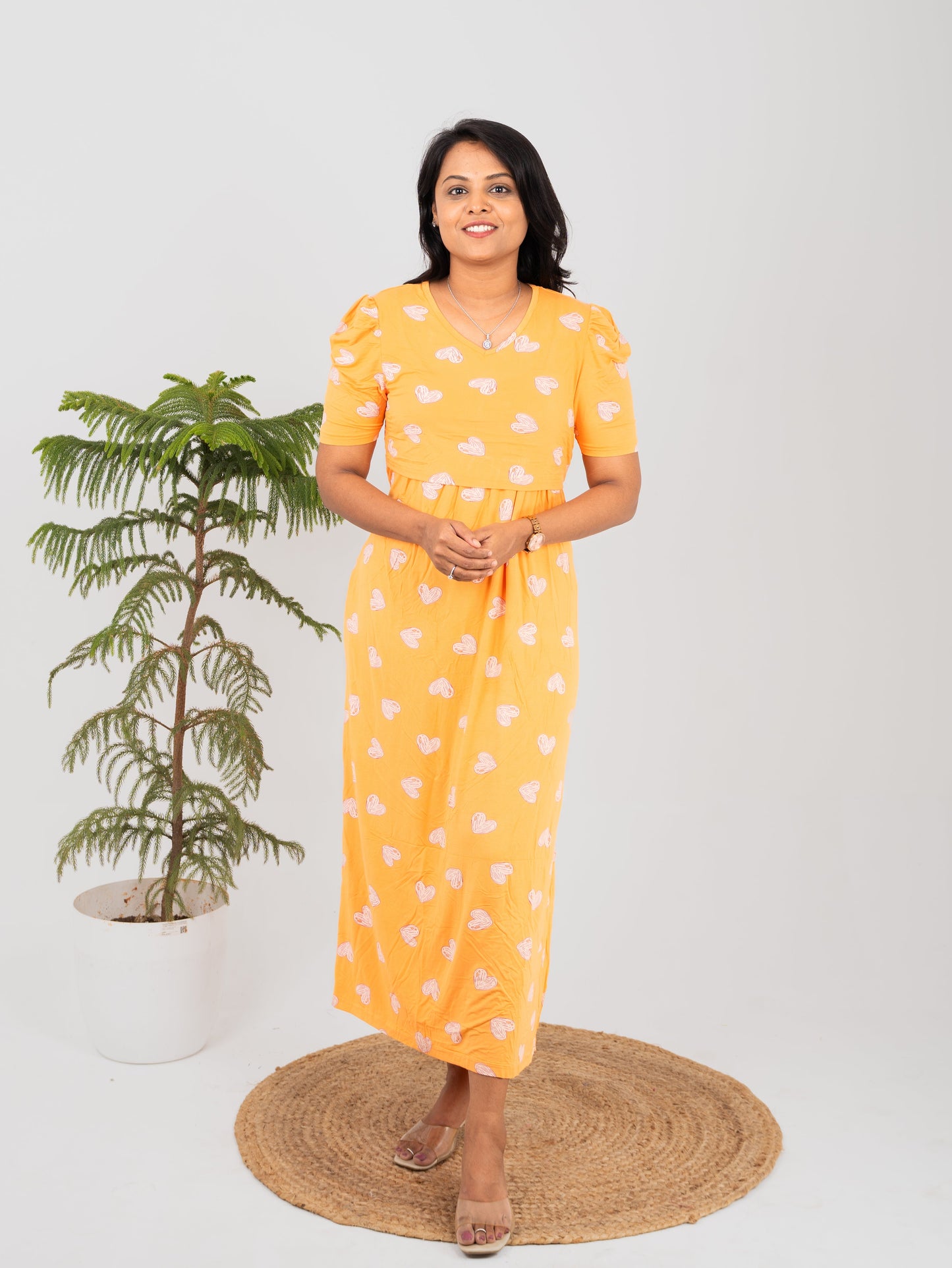 Maxi Light Weight orange Dress