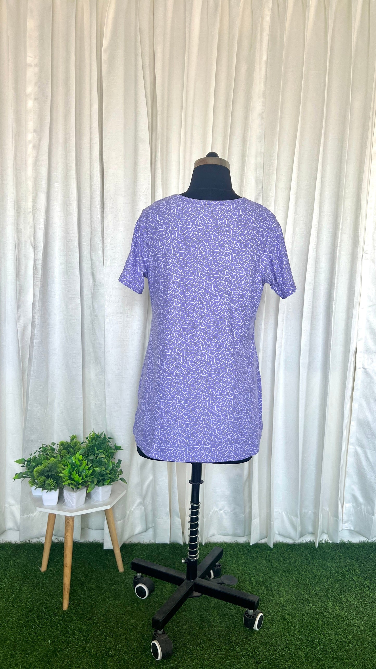 Lilac Heart Maternity T-shirt
