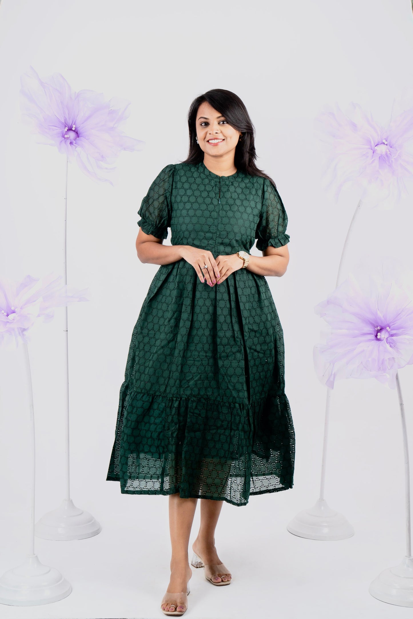 Geethanjali Hakoba Dress With Lining