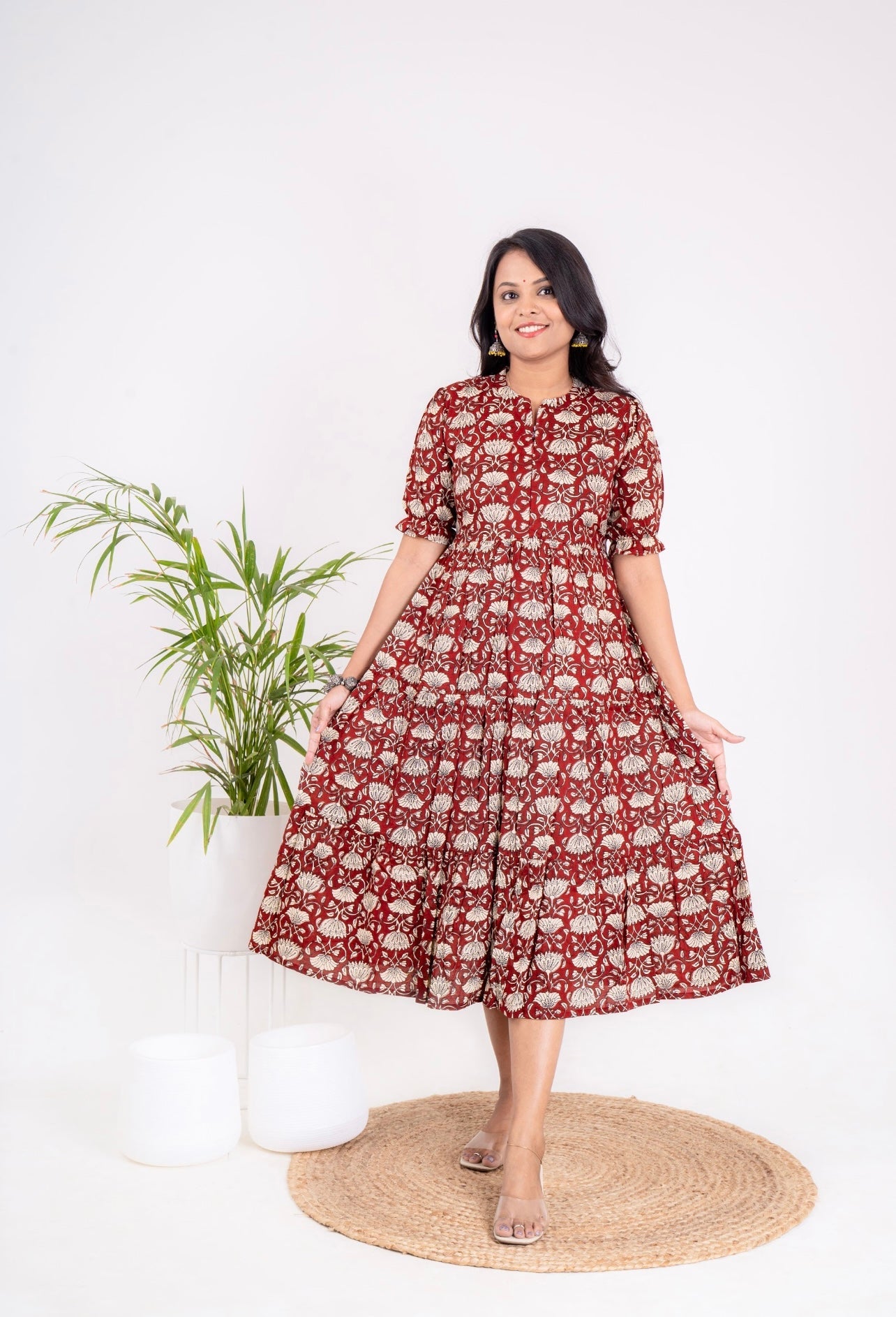 Pallavi Lotus casual  Dress With Lining
