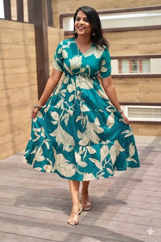 Theera Sky Casual Dress With Lining