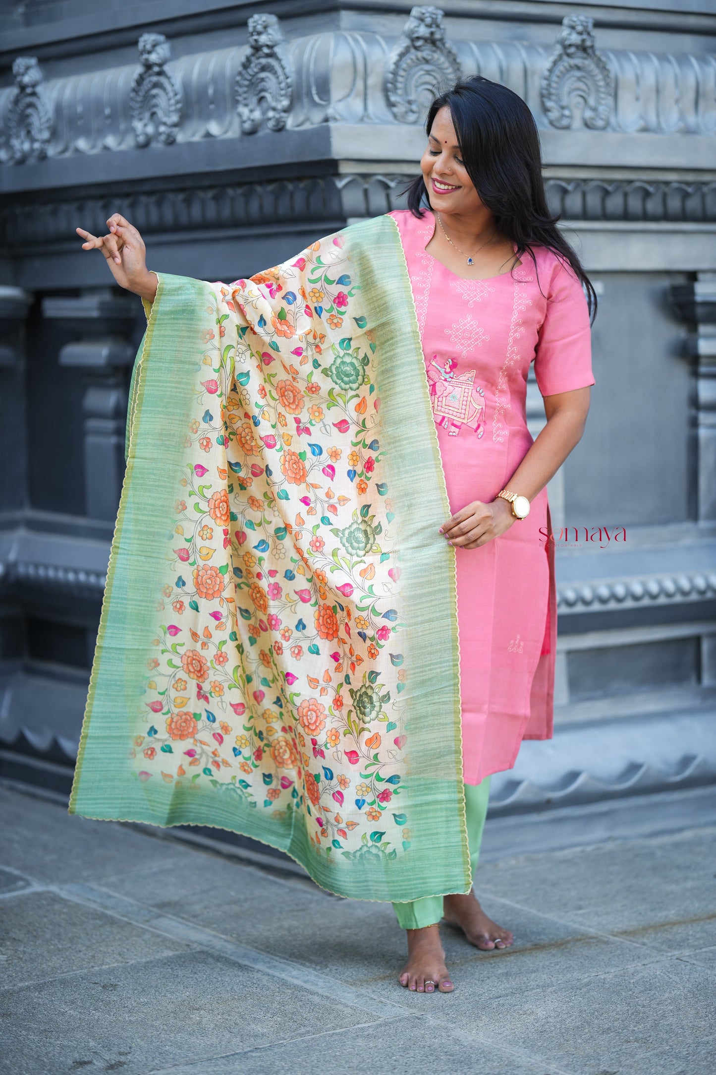 Kolam Saanvi 3 piece salwar suit set with dupptta ( ready to dispatch)