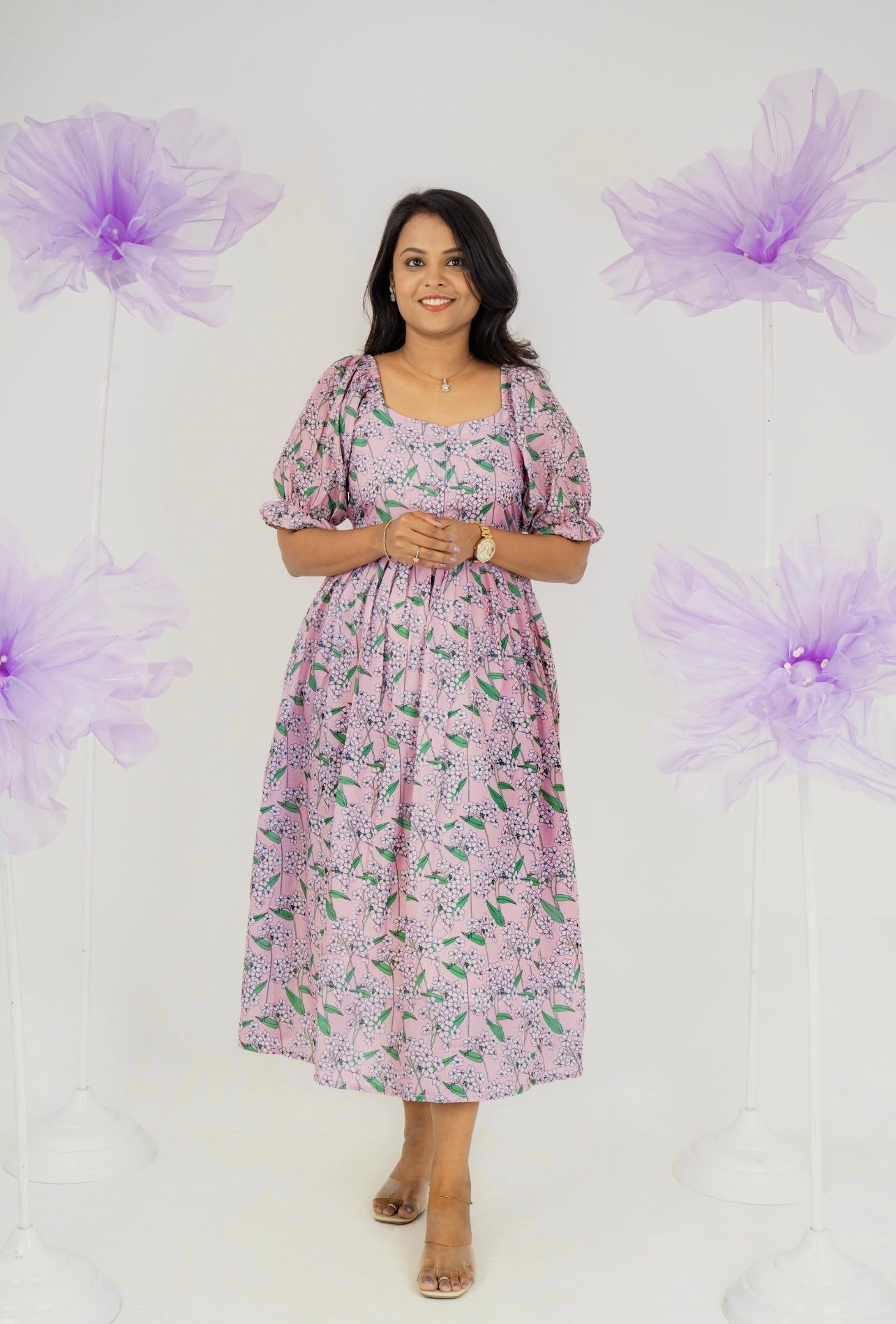 Emma  casual  Dress With Lining (No-Iron Everyday Dress)