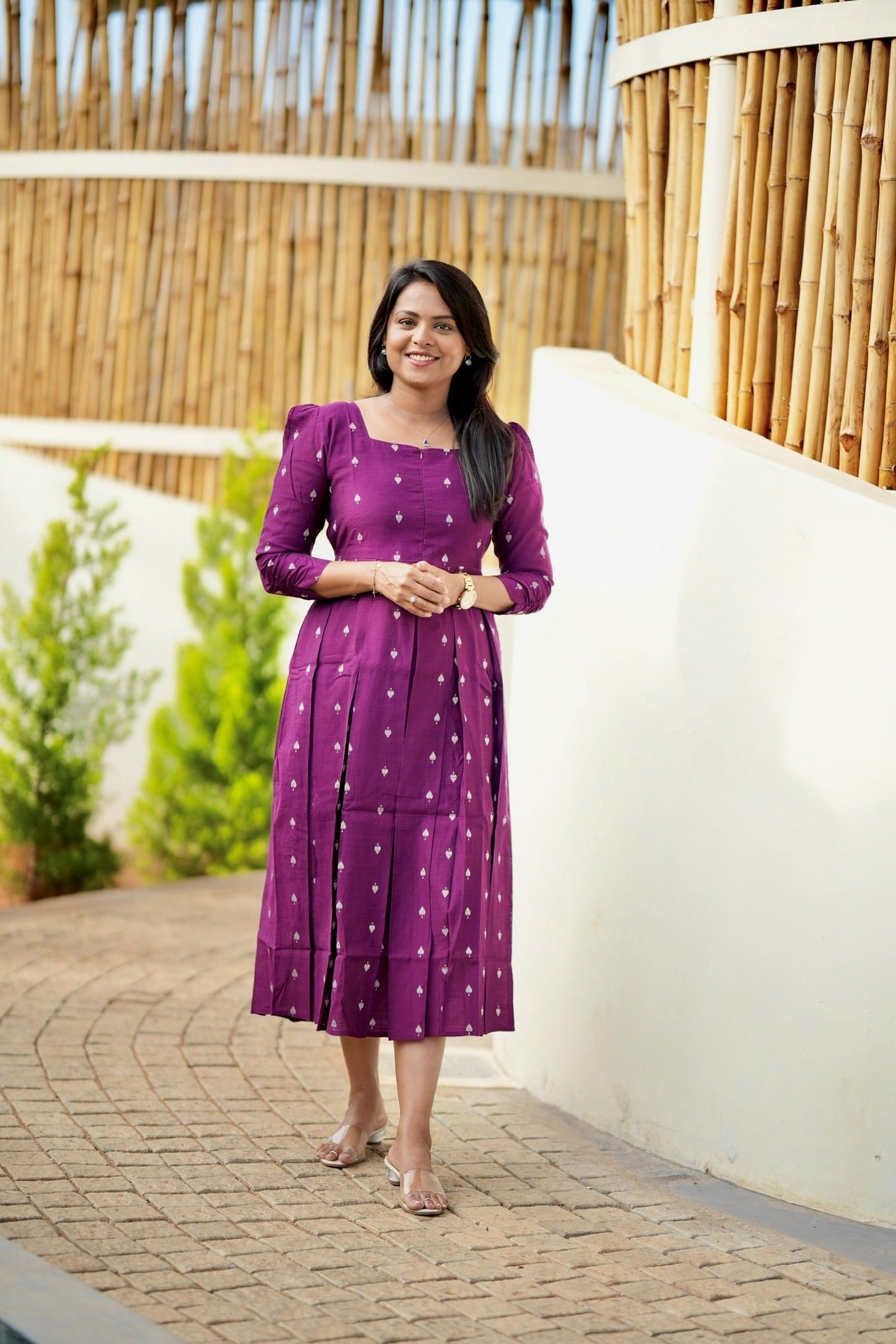 Heartly Raw silk  Dress With Lining( ready to dispatch)