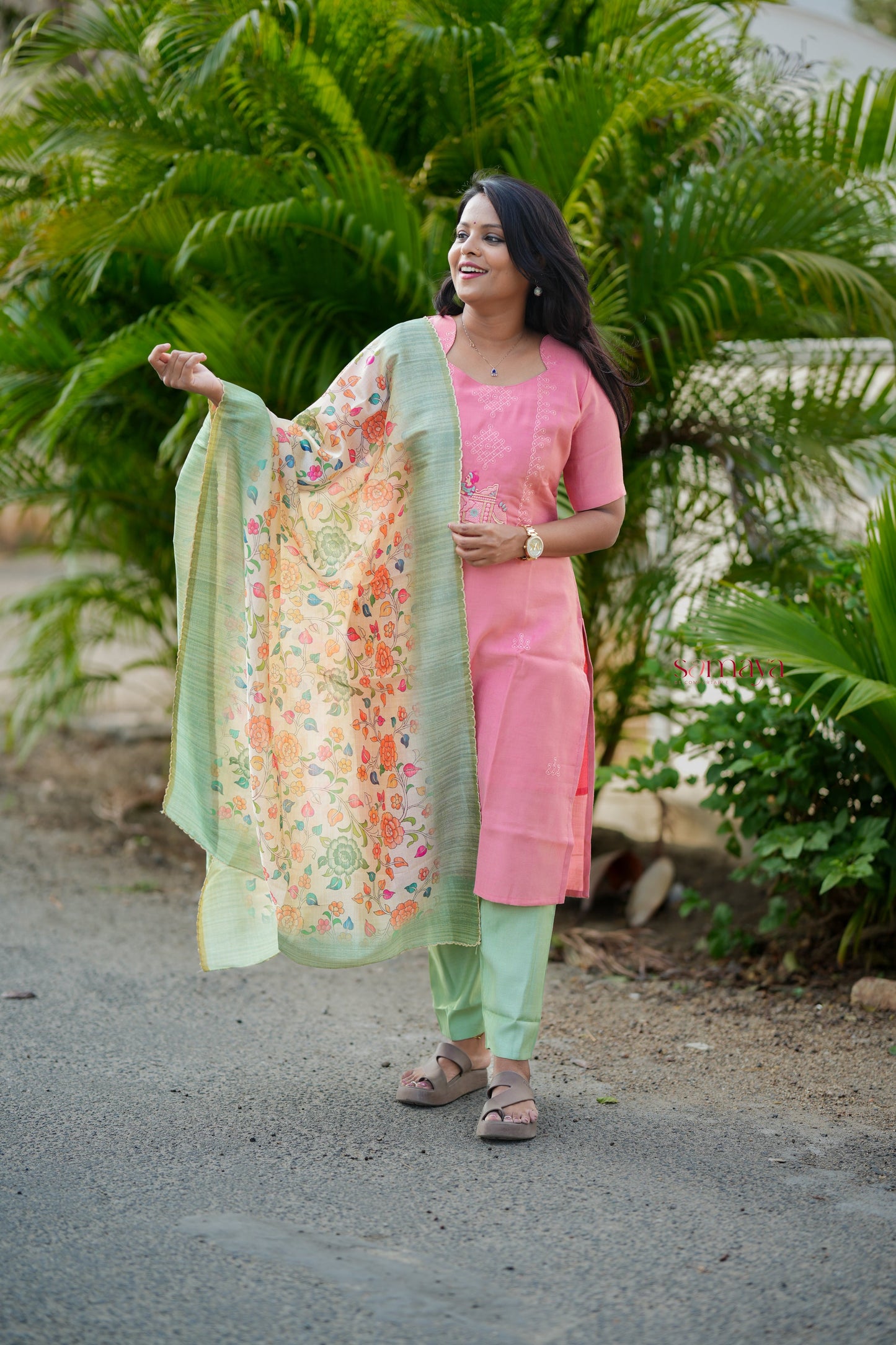 Kolam Saanvi 3 piece salwar suit set with dupptta ( ready to dispatch)