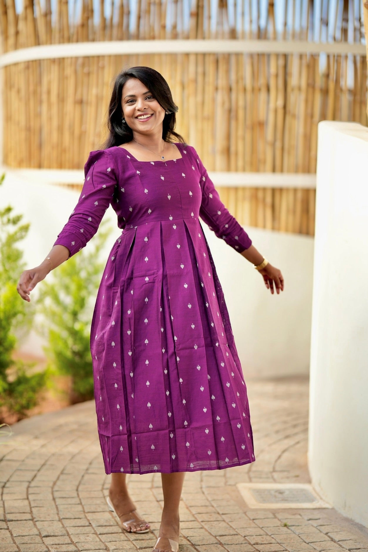 Heartly Raw silk  Dress With Lining( ready to dispatch)