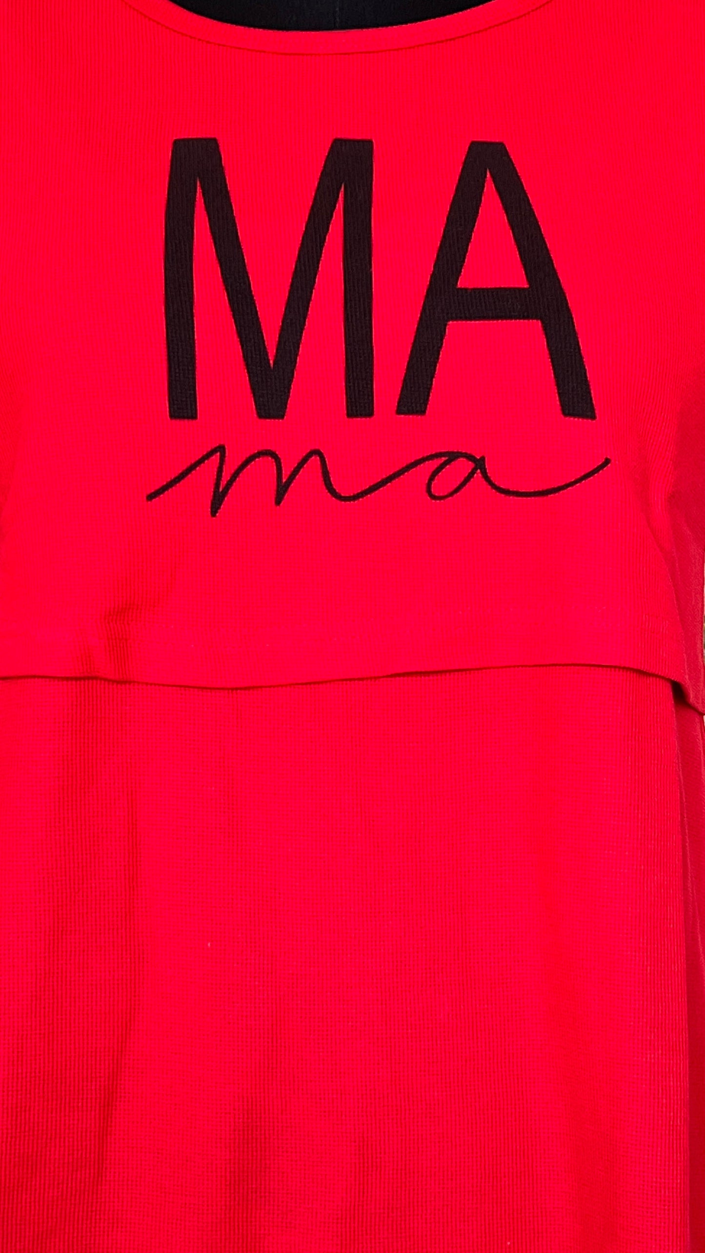Maternity t-shirt Red Ma thick