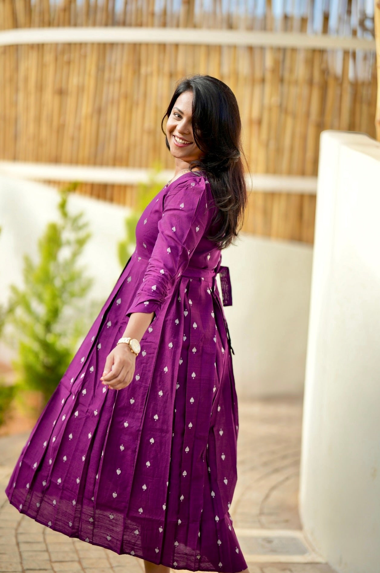 Heartly Raw silk  Dress With Lining( ready to dispatch)