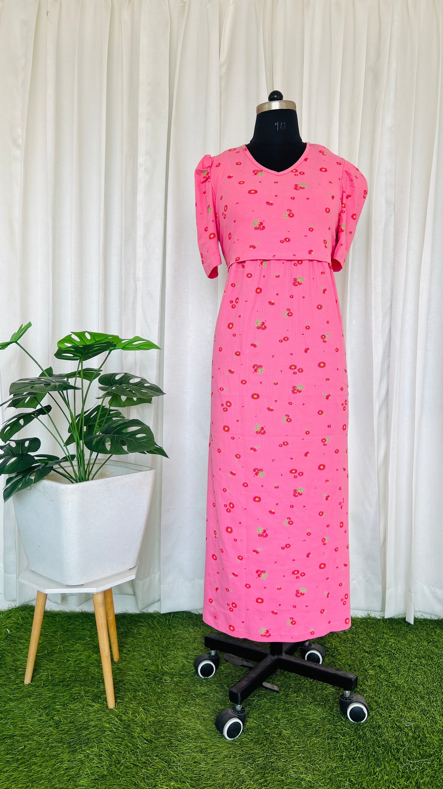 Maxi Candy  Ribbed Dress( Samaya exclusive premium fabric )