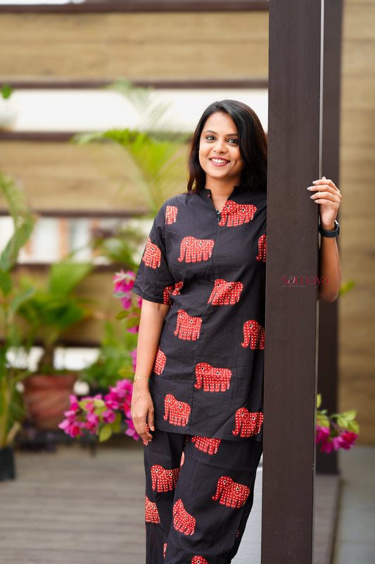 Theera- elephant day to night  Co-ord Set
