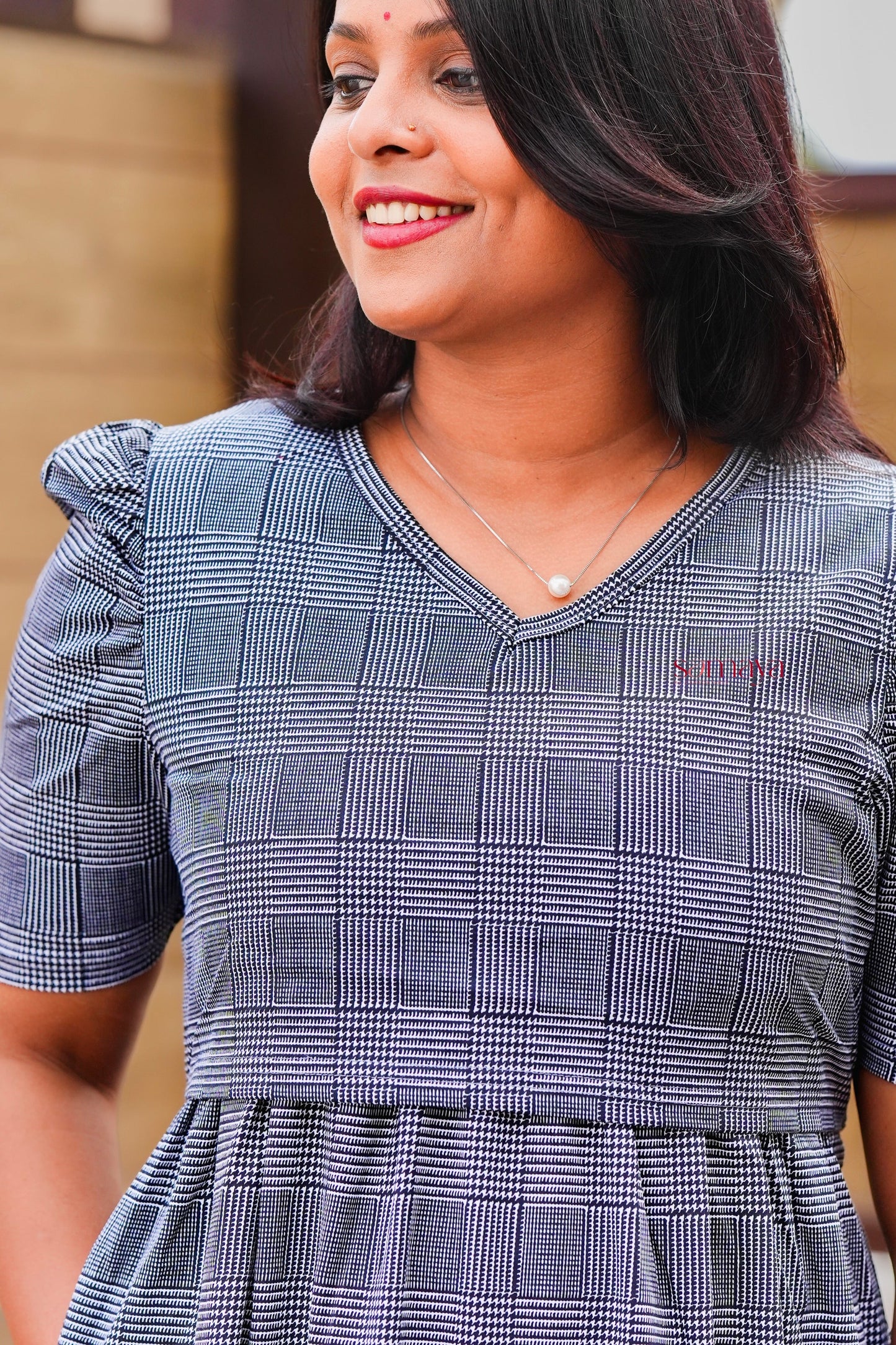 Maxi kite checked medium  Weight Dress