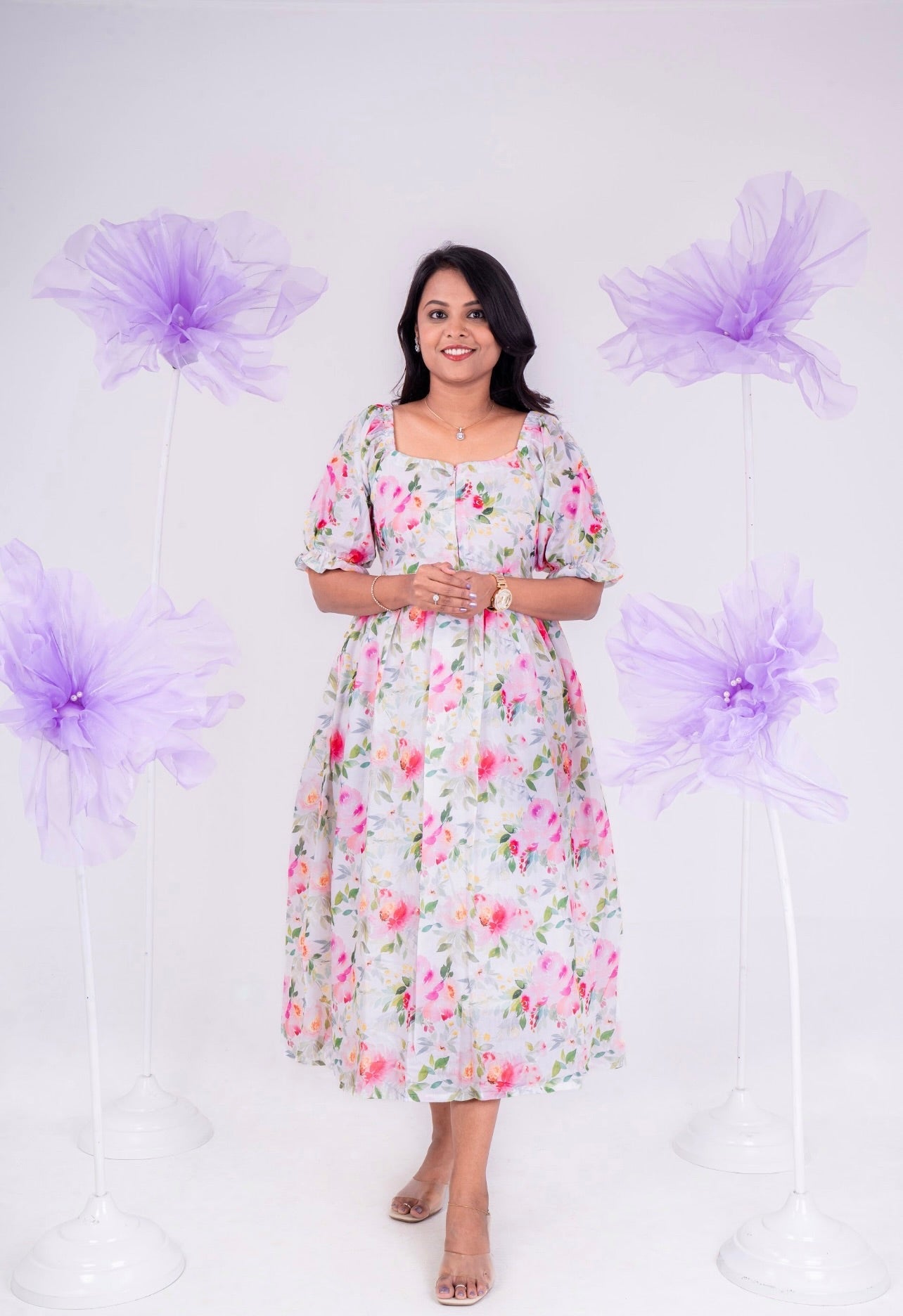 Aradhya  casual  Dress With Lining "Non-Maternity & maternity Feeding-Friendly Dress"