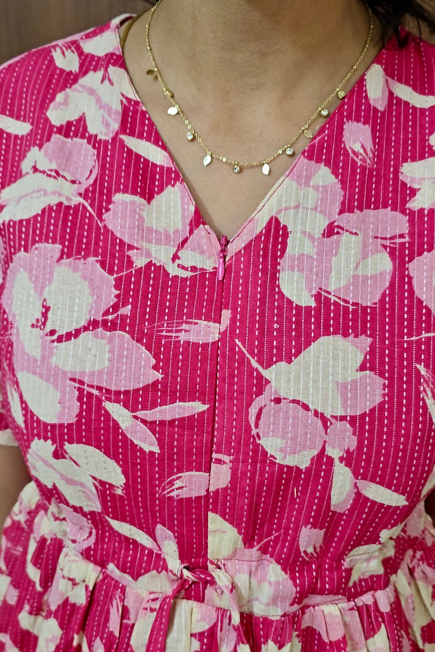 Dreamy kantha Casual Dress With Lining