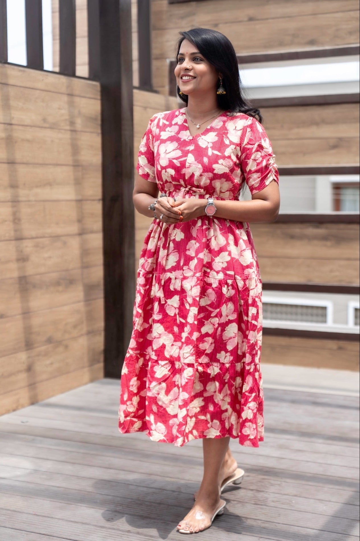 Dreamy kantha Casual Dress With Lining